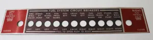 Beechcraft 90 Series, Circuit Breaker Panel, PN 90-361062-1